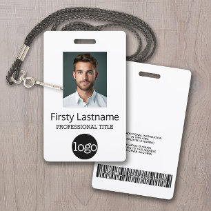 Crachá Funcionário Personalizado - Foto, Código do Bar, L