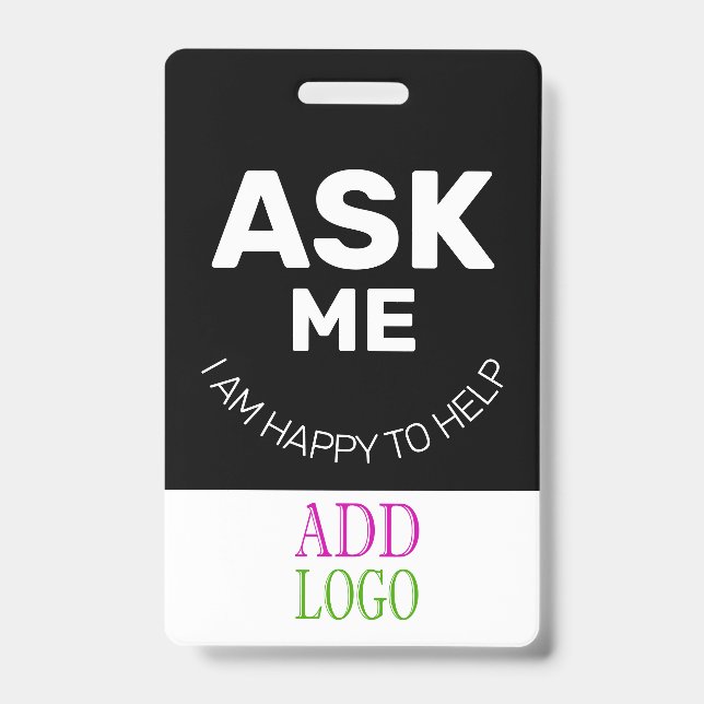 Crachá Funcionário Personalizado - ID do nome de passagem (Frente)