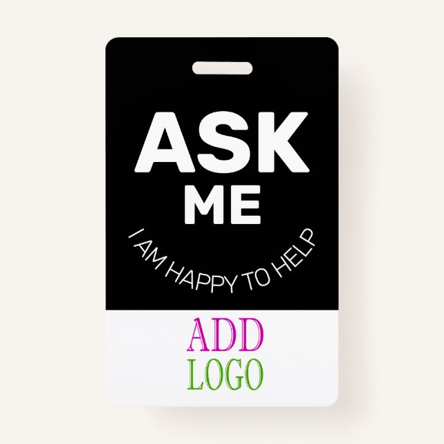 Crachá Funcionário Personalizado - ID do nome de passagem (Frente)