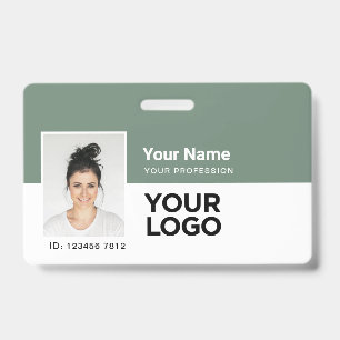 Crachá Funcionário Personalizado Logotipo do Nome com B
