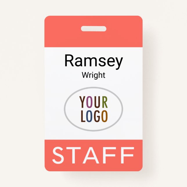 Crachá Funcionarios Coral Nome do Funcionário Clip do Cra (Frente)