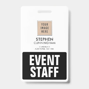 Crachá Funcionários de Eventos Personalizados Simples Pro