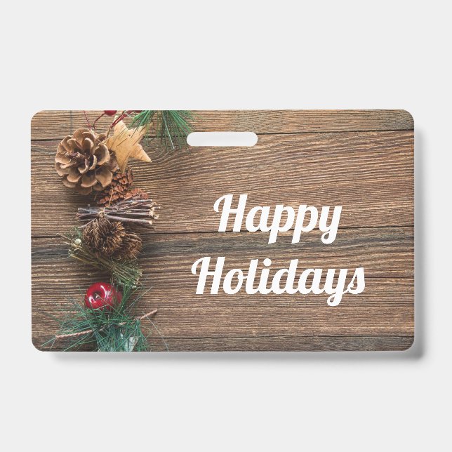 Crachá fundo de madeira com pínus (Frente)