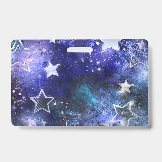 Crachá Fundo Espacial com Estrelas (Frente)