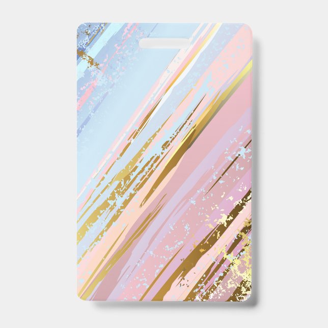 Crachá Fundo Rosa Texturizado (Frente)