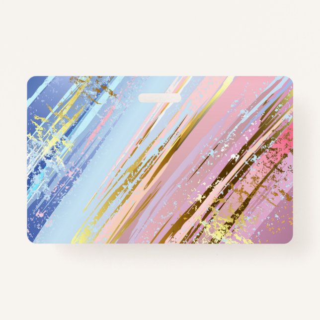 Crachá Fundo Rosa Texturizado (Frente)