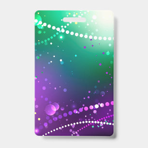 Crachá Fundo Roxo Festivo do Carnaval
