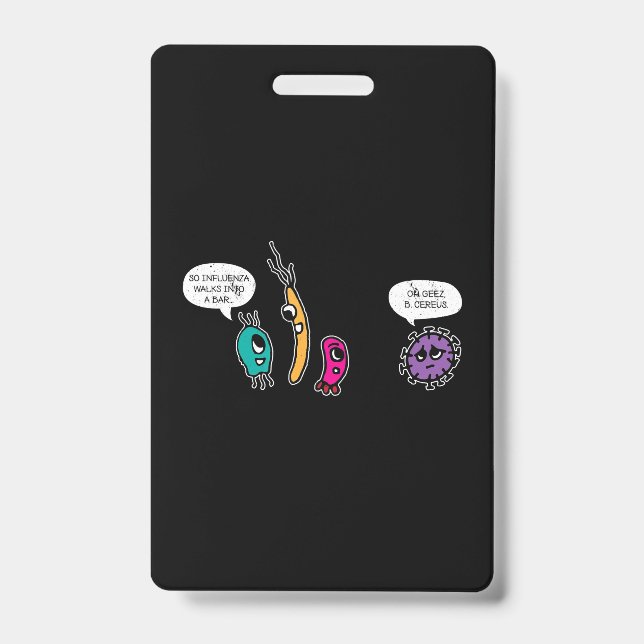 Crachá Funny Bacteria Pun Biology Science Biologist (Frente)