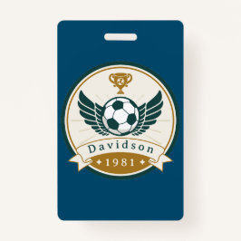 Crachá - Futebol de futebol - Personalizado - Adic