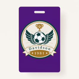 Crachá - Futebol de futebol - Personalizado - Adic