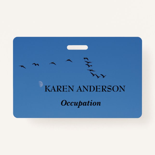 Crachá Gansos canadenses em voo (Frente)