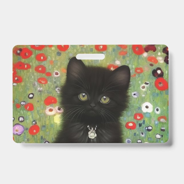 Crachá Gatinho Gustav Klimt (Frente)