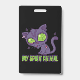 Crachá Gatinho Zumbi é Meu Animal Espiritual