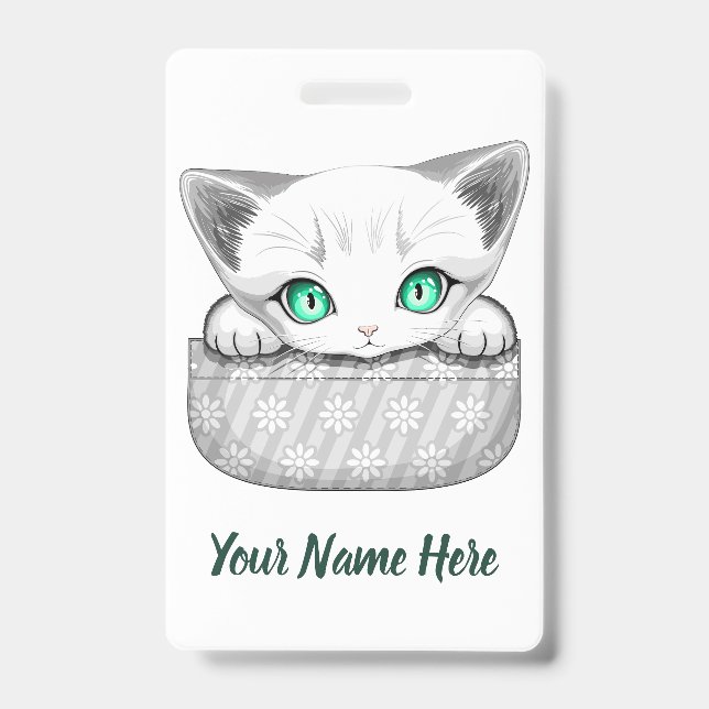 Crachá Gato, Gato, Gato e Playaking de uma Bolsa (Frente)