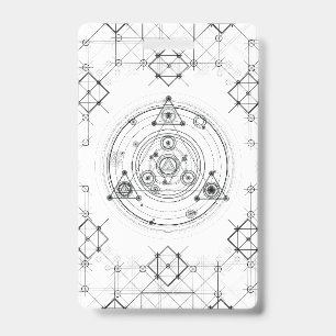 Crachá Geometria sagrada e design de alquimia geométrica