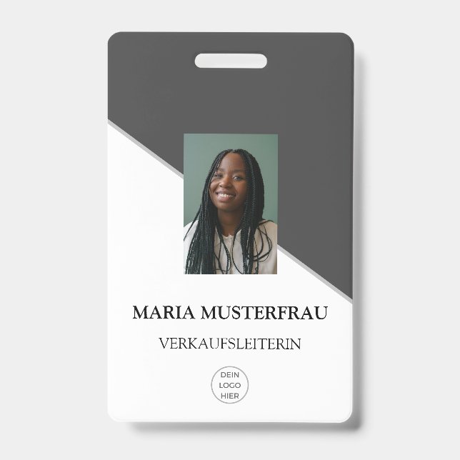 Crachá Gestalte Deinen Eigenen Ausweis Vorlage (Frente)