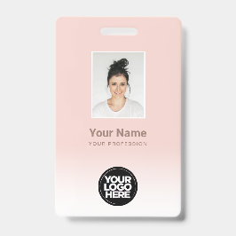 Crachá Gradiente de Foto de Funcionário Personalizada Ros
