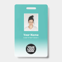 Crachá Gradiente de Foto de Funcionário Personalizada Tur