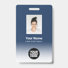 Crachá Gradiente de Foto Personalizada de Funcionário