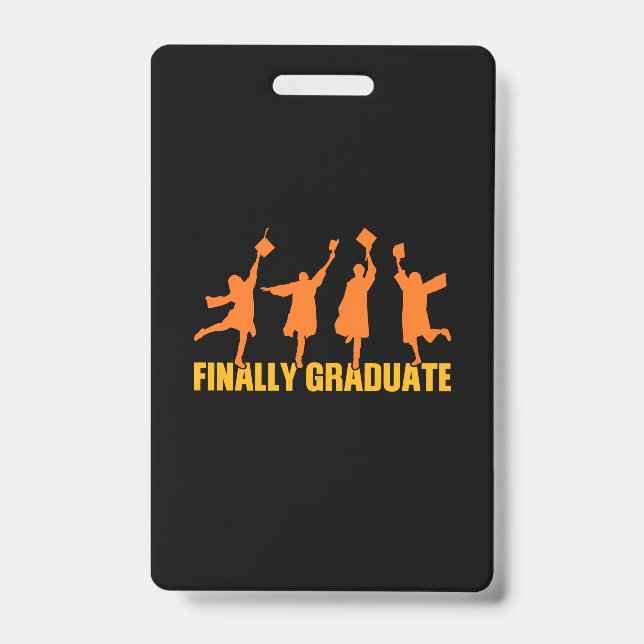 Crachá Graduation Gift | Finally Graduate (Frente)