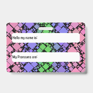 Crachá Groovy Boho Retro Mod Geométrico Trigender Pride