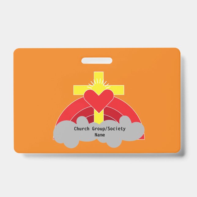 Crachá Grupos De Sociedades Da Igreja E Clusters Praça De (Frente)