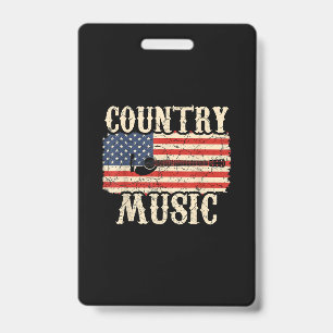 Crachá Guitarista Country Music Guitar American Flag Bira