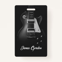 Guitarra elétrica monocromática personalizada