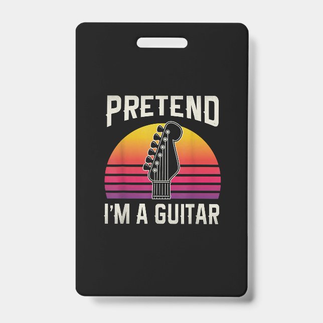 Crachá Guitarrista Finja Que Eu Sou Um Aniversário De Gui (Frente)