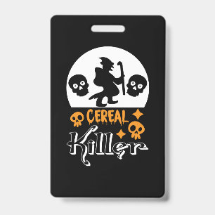 Crachá Halloween Cereal Engraçado Aniversário