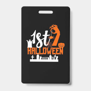 Crachá Halloween Gift Primeiro Dia das Bruxas