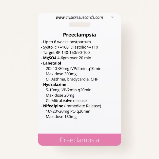Crachá Hemorragia pré-eclampsia e pós-parto/neonato (Frente)