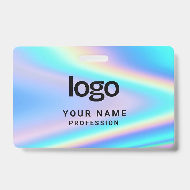 Crachá Holográfico Personalizado com Nome do Funci (Frente)