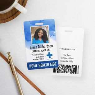 Crachá Home Health Aide / Certified Nurse Aide Photo ID