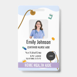 Crachá Home Health Aide / Certified Nurse Aide Photo ID