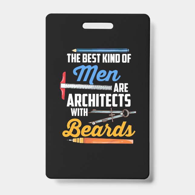 Crachá Homens Arquitetos Com Barbas (Frente)