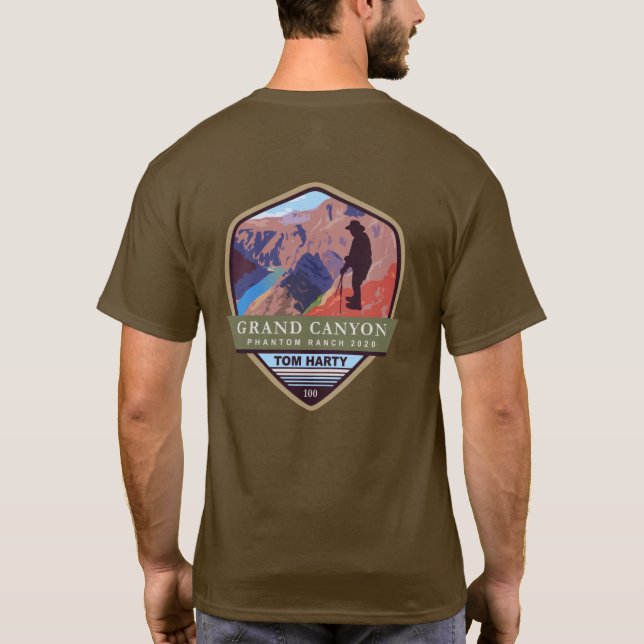 Crachá - Homens Camiseta De Volta (Verso)