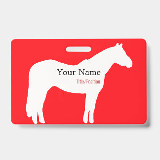 Crachá Horse Event Name Badge