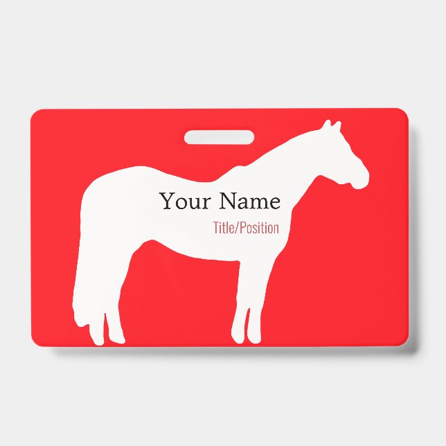 Crachá Horse Event Name Badge (Frente)