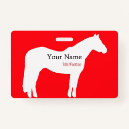Crachá Horse Event Name Badge