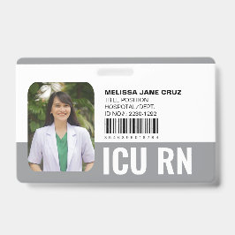 Crachá Hospitalar Personalizado Enfermeira Médico 