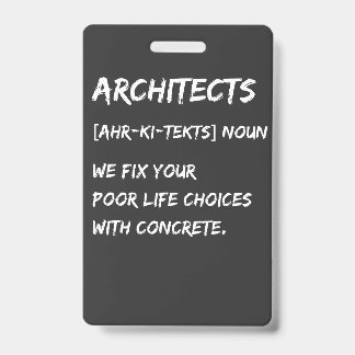 Crachá Humor de Arquiteto – Corrigimos suas Escolhas de V