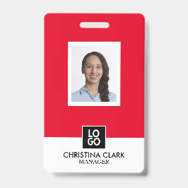 Crachá ID da empresa Logotipo de foto do funcionário Crac
