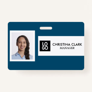 Crachá ID da empresa Logotipo de foto personalizado Nome