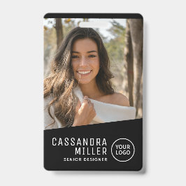 Crachá ID da sua empresa de logotipo