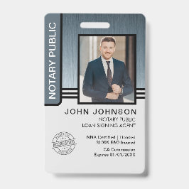 Crachá ID de Agente de Assinatura de Empréstimo Notário P