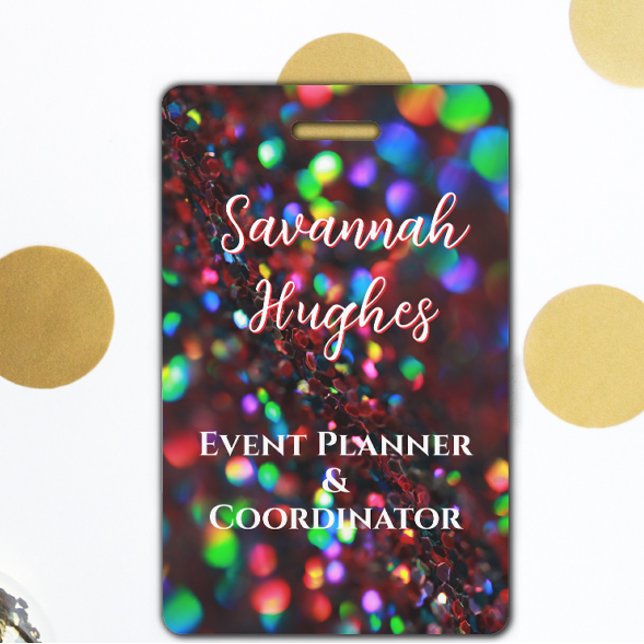 Crachá ID de Espumante Vermelho Escuro (Criador carregado)