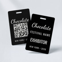 ID de Exibidor de QR Code do Festival de Chocolate