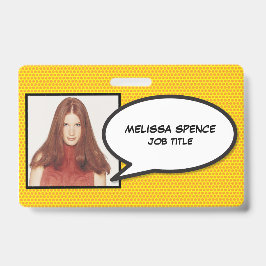 Crachá ID de Fala de ID de Fotografia Moderna ID