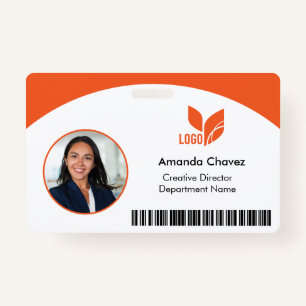 Crachá ID de Foto do Funcionário do Código de Barras QR